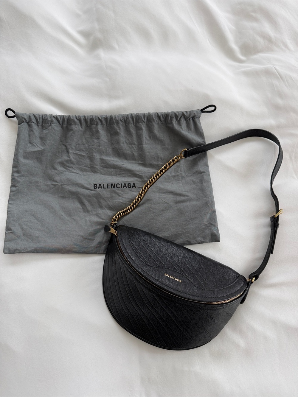 Balenciaga Black Leather Souvenir Bag XXS